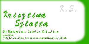 krisztina szlotta business card